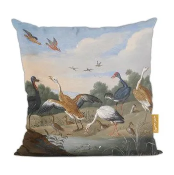 Polštář Polštář Volavky a kachny na řece Jan van Kessel (starší) Umění