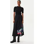 Desigual Trapézová sukně Ella Lacroix 25WWFW05 Černá Regular Fit XL