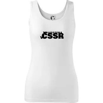 Dámské tričko Nápis - Narozena v ČSSR - Dámské tílko - XS ( Bílá )