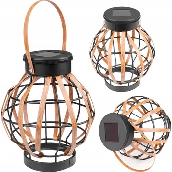 Venkovní osvětlení Solární zahradní lampička košík s teplým světlem 3000K IP44 3663 LVT