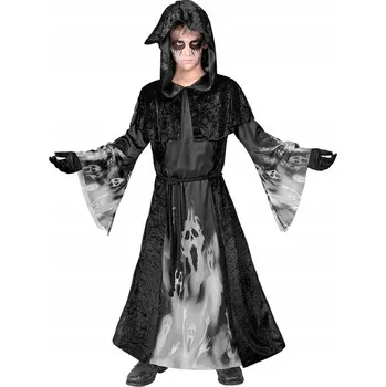 Karnevalový kostým KOSTÝM TEMNÝ SKLIZEŇ PRO DĚTI PŘEVLEK HALLOWEEN KARNEVAL VELIKOST 158