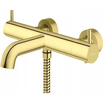 Vodovodní baterie Nástěnná vanová a sprchová baterie s jednou pákou Kohlman AXEL GOLD zlatá
