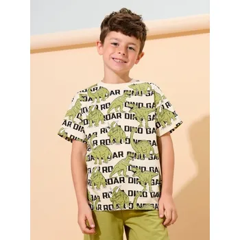 Sinsay - Bavlněné tričko - krémová - 807EY-01X - 807EY-01X-110