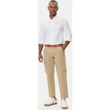 Pánská košile Tommy Jeans Košile Oxford DM0DM09594 Bílá Slim Fit XL