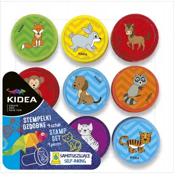 Dětské razítko RAZÍTKA PRO DĚTI, OZDOBNÁ RAZÍTKA 9 KS KIDEA, TRVANLIVÁ