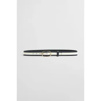 Opasek OPASEK GANT STRIPE LEATHER BELT EVENING BLUE