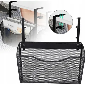 Obraz Kovová Závěsná Složka na Dokumenty na Stůl, Šetří Místo, Černá