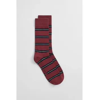Pánské oblečení PONOŽKY GANT COLLEGIATE STRIPED SOCKS PLUMPED RED