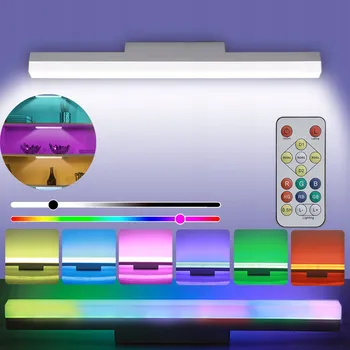 Nástěnné svítidlo BEZDRÁTOVÉ LED OSVĚTLENÍ, USB MAGNETICKÁ LAMPA S DÁLKOVÝM OVLADAČEM DO SKŘÍNĚ