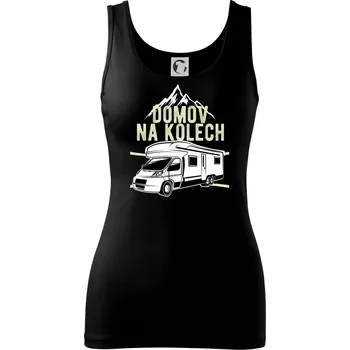 Dámské tričko Domov na kolech - Dámské tílko - 2XL ( Černá )