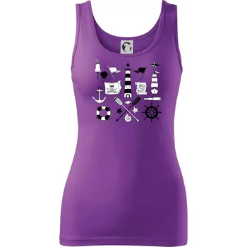 Dámské tričko Ikony - mořeplavec - Dámské tílko - 2XL ( Fialová )