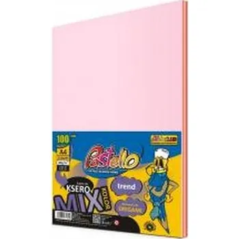 Set školních potřeb Papier ksero A4 80g 5 kolorów różowych 100 arkuszy