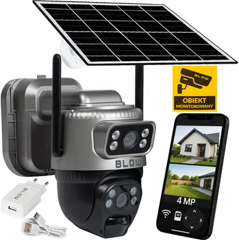 IP WIFI KAMERA BLOW H-384 Solární 4MP Otočná s 2 Objektivy IP66 SMART