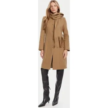 Dámský kabát Rinascimento Vlněný kabát CFC0125616003 Béžová Regular Fit XL