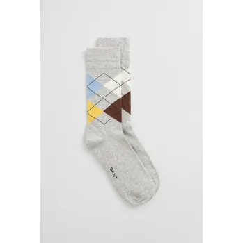 Pánské ponožky PONOŽKY GANT ARGYLE SOCKS LIGHT GREY MELANGE
