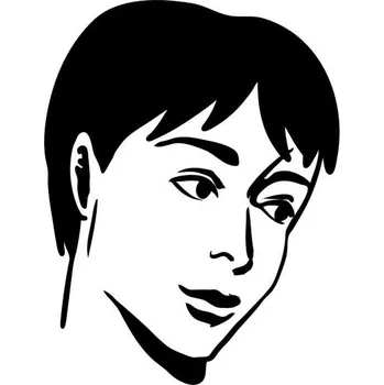 Samolepící dekorace Samolepka na stěnu - Překvapený obličej 15x11 cm