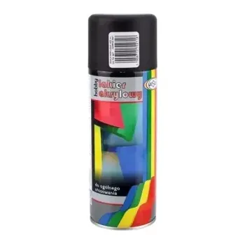 Barva ve spreji WESCO Spray Paint - Sprejový lak černý matný na plast 400ml
