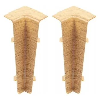 soklová lišta Vnitřní roh Cezar hliníkový 75 x 22, délka 22 cm, Dub Pinia Světlá