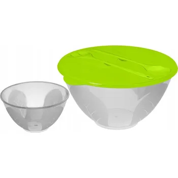 Plastová mísa BranQ 5,0 l, průměr 29 Cm, na saláty, včetně příboru