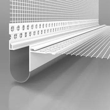 Stavební profil LIKOV LD-NH R PVC 06 Rohový dilatační profil s tkaninou - 100 x 100 mm | Délka 2,5 m