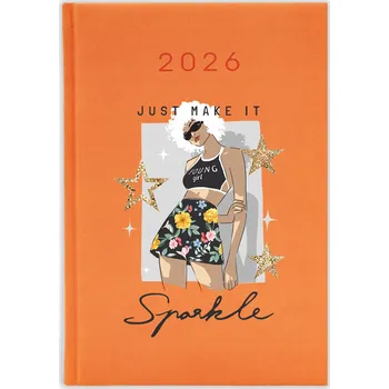 Diář Knižní diář pro učitele 2026 A5 oranžový