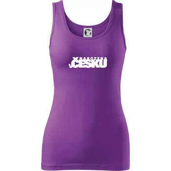 Nápis - Narozena v Česku - Dámské tílko - S ( Fialová )