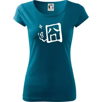 Dámské tričko Čínský symbol - smutný - Dámské triko Pure - XS ( Petrolejová )