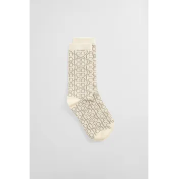 Dámské ponožky PONOŽKY GANT MONOGRAM SOCKS CREAM