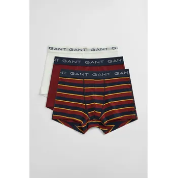 Boxerky SPODNÍ PRÁDLO GANT MULTISTRIPED TRUNK 3-PACK PLUMPED RED