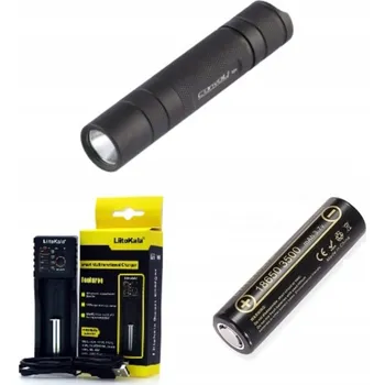 Svítilna Čelovka Convoy S2+ černá LED 1000 lm s baterií a nabíječkou