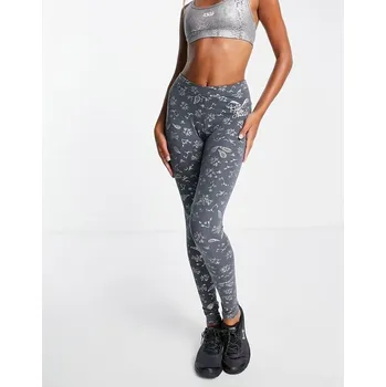 Dámské legíny RUSSELL ATHLETIC ŠEDÉ LEGÍNY SE VZOREM (S)