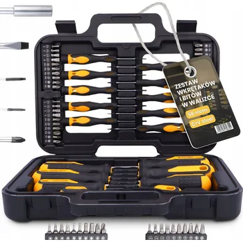 Šroubovák Sada šroubováků BITY PŘESNÉ ŠROUBOVÁKY 58 dílů SL PH PZ TORX Ocelové 9R