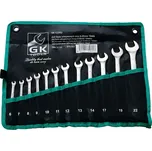 GK TOOLS Sada očkoplochých klíčů, chrom 12 dílů | 6-22 mm, textilní obal