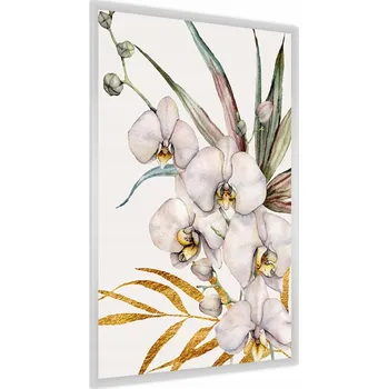 Obraz Plakát v Rámu Akvarelové ORCHIDEJE Listy 30x40