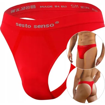 Kalhotky Tanga pánské SESTO SENSO bezešvé červené S/M