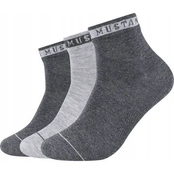 Pánské ponožky Ponožky Mustang , 3 kusy, šedé, velikost 39-42