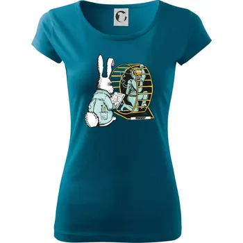 Pokusy na lidech (Pecka Design) - Dámské triko Pure - XL ( Petrolejová )