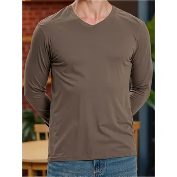 Sinsay - Bavlněné tričko Basic - hnědá - 652EY-84X - 652EY-84X-3XL-1