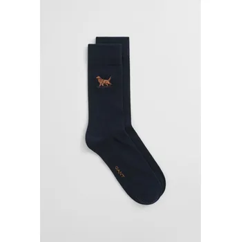 Pánské oblečení PONOŽKY GANT EMBROIDERED SOCKS MARINE