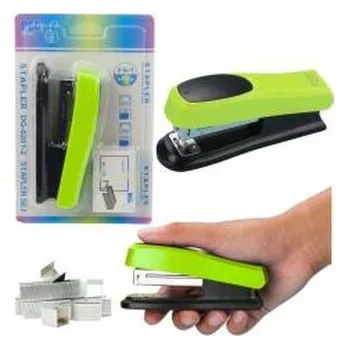 Děrovačka Zszywacz biurowy 24/6 13cm zielony