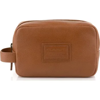 Kosmetická taška KOSMETICKÁ TAŠKA GANT LEATHER WASHBAG COGNAC