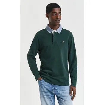 Pánská košile POLOKOŠILE GANT REG CHAMBRAY HEAVY RUGGER TARTAN GREEN