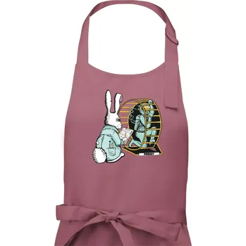 Kuchyňská zástěra Pokusy na lidech (Pecka Design) - Pánská zástěra na vaření - Univerzální velikost ( Starorůžová )