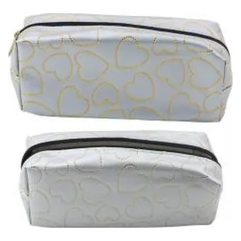 Set školních potřeb Piórnik jednokomorowy złote serca srebrny