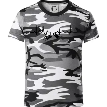 Ekg osvětlovač - spoty - Dětské maskáčové triko - 146 cm/10 let ( Šedý maskáč )