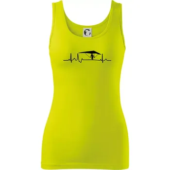 Dámské tričko EKG rogalo - Dámské tílko - 2XL ( Limetková )