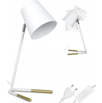 Lampička LED Stolní Lampa na Čtení E27 Stojací Nastavitelná Noční Se Spínačem