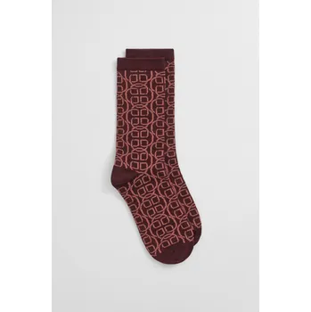 Dámské oblečení PONOŽKY GANT MONOGRAM SOCKS PLUM WINE