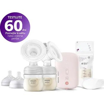 Odsávačka mléka Philips AVENT elektrická odsávačka DUO SCF397/31 + dárek jednorázové prsní vložky 100 ks