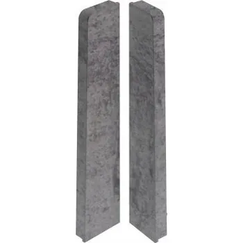 Podlahová lišta Levá PVC koncovka 13 x 80, délka 2 cm, Greystone Mat (matná šedá)